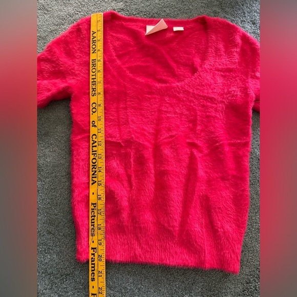 NWT Maeve Rona Eyelash Short Sleeve Sweater Tee in Red Size XS - Picture 8 of 10